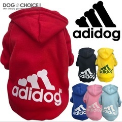 新品✨️ adidog ペット用品 犬用品 ロゴ入り パーカー ...