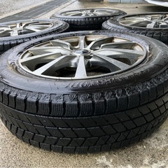 スタッドレスタイヤ　ブリヂストン 22年製 14インチアルミ 165/65R14 4本セット★バリ溝 4穴 PCD100 タンク ルーミー トール等の画像