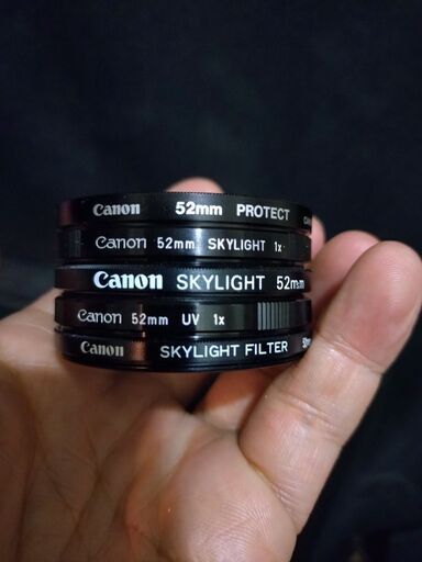 canon 52ミリ　レンズフィルター　5枚