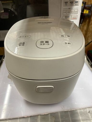☆中古￥5,800！SHARP　3合IHジャー炊飯器　家電　2020年製　KS-HF05B-W型　【BL022】