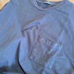 コムサ　Lサイズ　Tシャツ　紺　ネイビー　半袖　COMME CA ISM 綿　の画像