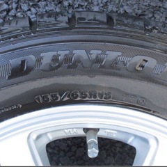 冬用タイヤ 4本セット 165/65/R13 軽四 スタッドレス バリ山 ダンロップ スタッドレスタイヤ アルミホイール　PCD100 タイヤ スタッドレス　