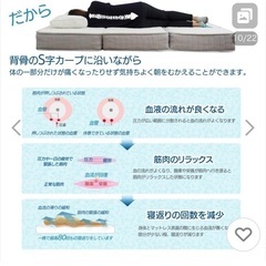 美品✨三つ折りポケットコイルマットレスの画像
