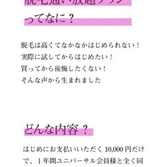 【非対面】レディース脱毛無料ご招待券　ユニバーサル沖縄　12/30〆 の画像