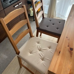 【急募！12/7(土)12/8(日)引取り限定】IKEAヨックモック、ユスティーナのダイニングセット の画像