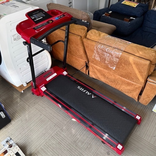 【超美品‼️】定価39,800円♪ アルインコ ランニングマシン AFR2221 ルームランナー ウォーキング ジョギング レッド 一