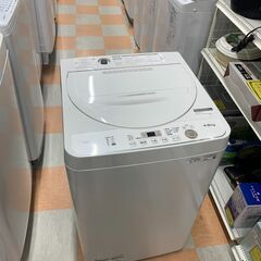 洗濯機 4.5kg シャープ ES-GE4F 2021年製 W(幅)56.5cm×D(奥行き)54.0cm×H(高さ)89.0cm ※動作チェックOK/当店6ヶ月保証