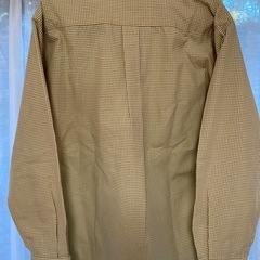 AIGLEエーグル　ベージュチェック柄長袖シャツの画像