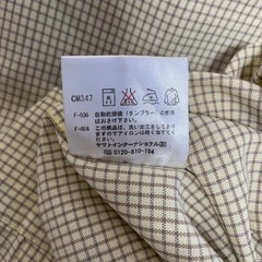 AIGLEエーグル　ベージュチェック柄長袖シャツの画像
