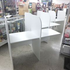 6連デスク 幅432cm 個別ブース 自習ブース 多目的 連結 学習塾 PCブースデスク 6人用☆ 札幌市 北区 屯田 の画像