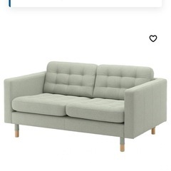 【解体済・土日引き取りお値下げ・現地払い可】IKEA２人掛けソファ ランズクローナ, グンナレド ライトグリーンの画像
