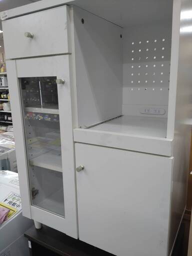 レンジ台　ホワイト【ジャングルジャングルイズミヤ広陵店】