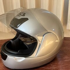 バイク用　フルフェイスヘルメット（M）　　Roll Bahn　シルバー