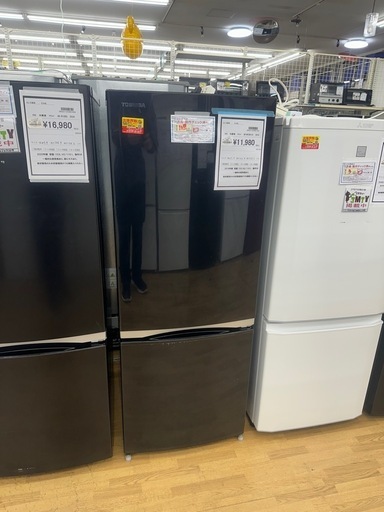 【ドリーム川西店御来店限定】東芝　冷蔵庫　GR-M15BS (K)／クリーニング済み 【2002211255601753】