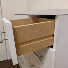 ホワイト キャビネット 90×30×92.5(高さ)の画像