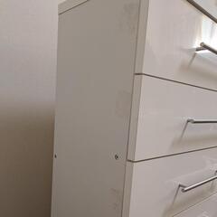 ホワイト キャビネット 90×30×92.5(高さ)の画像