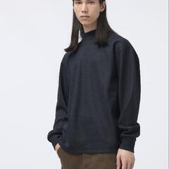 UNIQLO ブラッシュドジャージーモックネックTシャツの画像