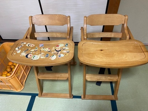 受取者決まりました。2脚セット、ベビーチェアー、子供椅子、ハイチェアー