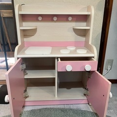 無料ままごとキッチン Mini Cook(ミニクック) ピンク  　の画像