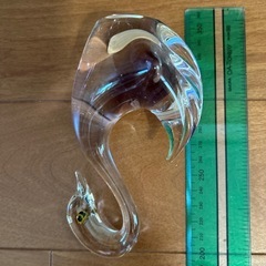 ガラスの白鳥【置物】昭和レトロの画像