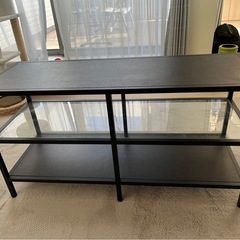 【お話中】IKEA イケア テレビ台 ブラックブラウン ガラス ...