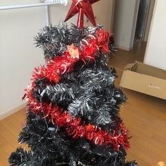 150cm,60cmブラック　クリスマスツリーの画像