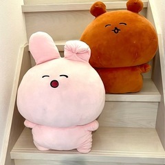 P丸様。ゆるふわ 大きいぬいぐるみ うさぎさん くまくん