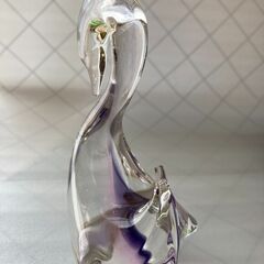 ガラスの白鳥【置物】昭和レトロの画像