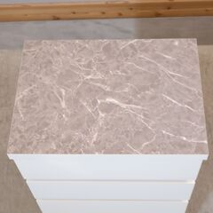 Granite(グラニト)キャスター付き間仕切りワゴンです。傷や汚れに強いメラミン天板がキッチンの作業台やダイニングのサブテーブルとしても活躍する引き出し収納です♪の画像