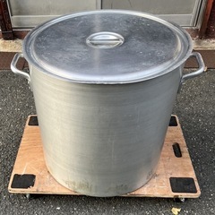 【動確済み】業務用 特大 寸胴+鋳物コンロセット 都市ガス 寸胴直径620×高さ590(mm) 鋳物コンロ直径435×奥690×高さ180(mm)ラーメン 大阪の画像