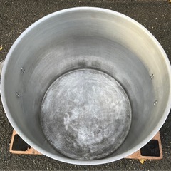 【動確済み】業務用 特大 寸胴+鋳物コンロセット 都市ガス 寸胴直径620×高さ590(mm) 鋳物コンロ直径435×奥690×高さ180(mm)ラーメン 大阪の画像