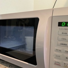 フラット型電子レンジ、洗濯機、ハンガーラック3点