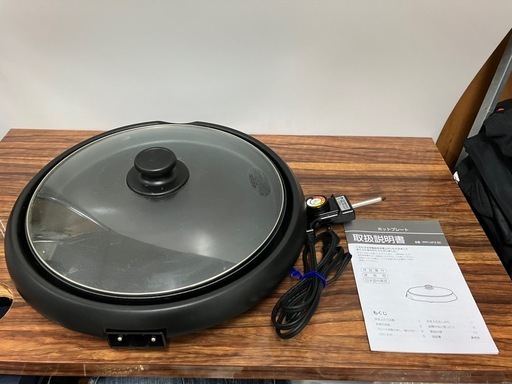 ☆値下げ☆K2412-224 パン・パシフィック 電気ホットプレート PPIT-HP2-BK 年式表記無し 通電確認済み キズ汚れ有り