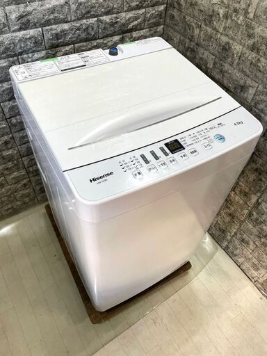 大阪送料無料★3か月保障付き★洗濯機★2020年★4.5kg★ハイセンス★HW-T45D★S-934