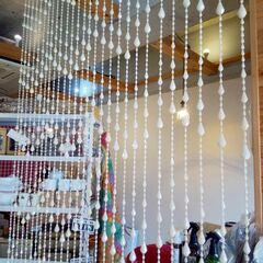 ビーズカーテン　ホワイト 【あげちゃう企画 12/12～】の画像