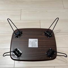 折り畳みローテーブル ブラウン 木目調 の画像