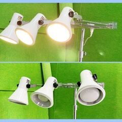 スポットライトスタンドタイプ　3連　LED電球付き (３分割持ち運び楽々)　■J-330の画像