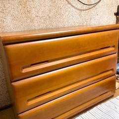 木製　３段タンス