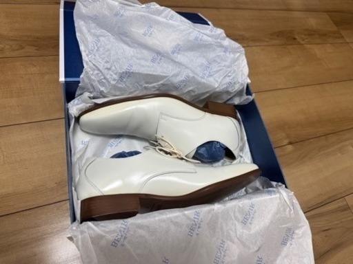 【メンズウェディングシューズ】Men's / Plane Toe / White