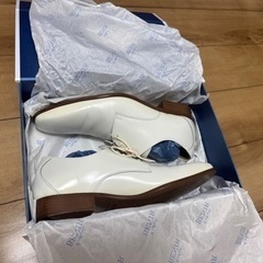 【メンズウェディングシューズ】Men's / Plane Toe / Whiteの画像
