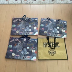 ヒステリックミニ　ショップ袋×４
