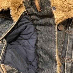美品 GAP レディース防寒デニムジャケット ファー襟の画像