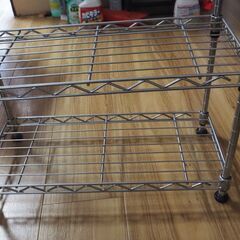 メタルラック3段、小物置、整理、商品棚、４５ｘ２１ｘ４７の画像