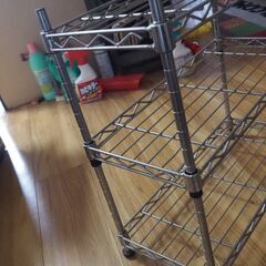 メタルラック3段、小物置、整理、商品棚、４５ｘ２１ｘ４７の画像