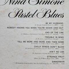 ニーナ・シモンLPレコード「パステル・ブルース」の画像