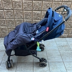 A型 ベビーカー　アップリカ　（ブランケット、レインカバー、フック、シューズクリップ付き）の画像
