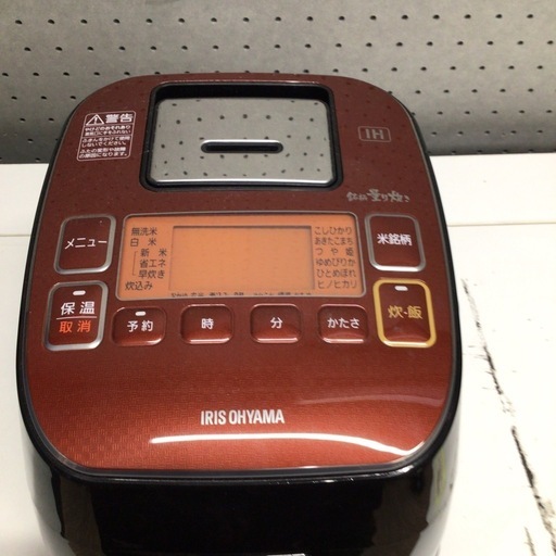 IHジャー炊飯器 アイリスオーヤマ KRC-ID30-R 2020年製 3合炊き