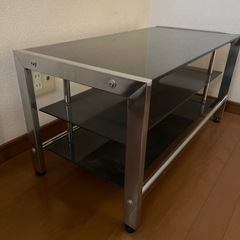 ガラステーブル　黒ガラス　の画像