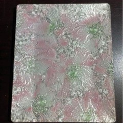 七宝焼　シルバーに儚い桜色のグラデーション　キラキラの角皿　２枚揃い