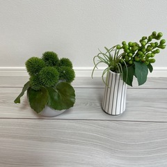 【美品】フェイクツリー 観葉植物 花瓶付き